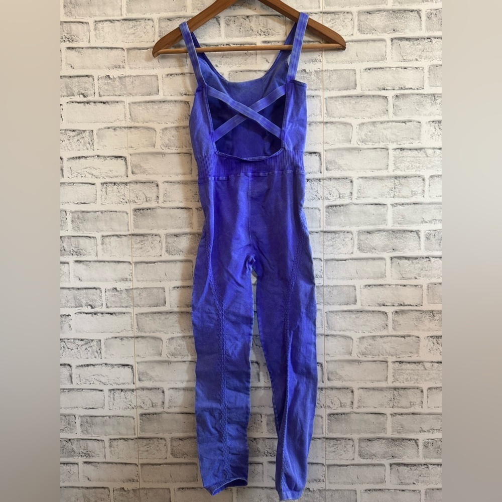 NWOT FP Movement by Free People Good Karma purple Strappy Jumpsuit XS/S - Picture 3 of 4